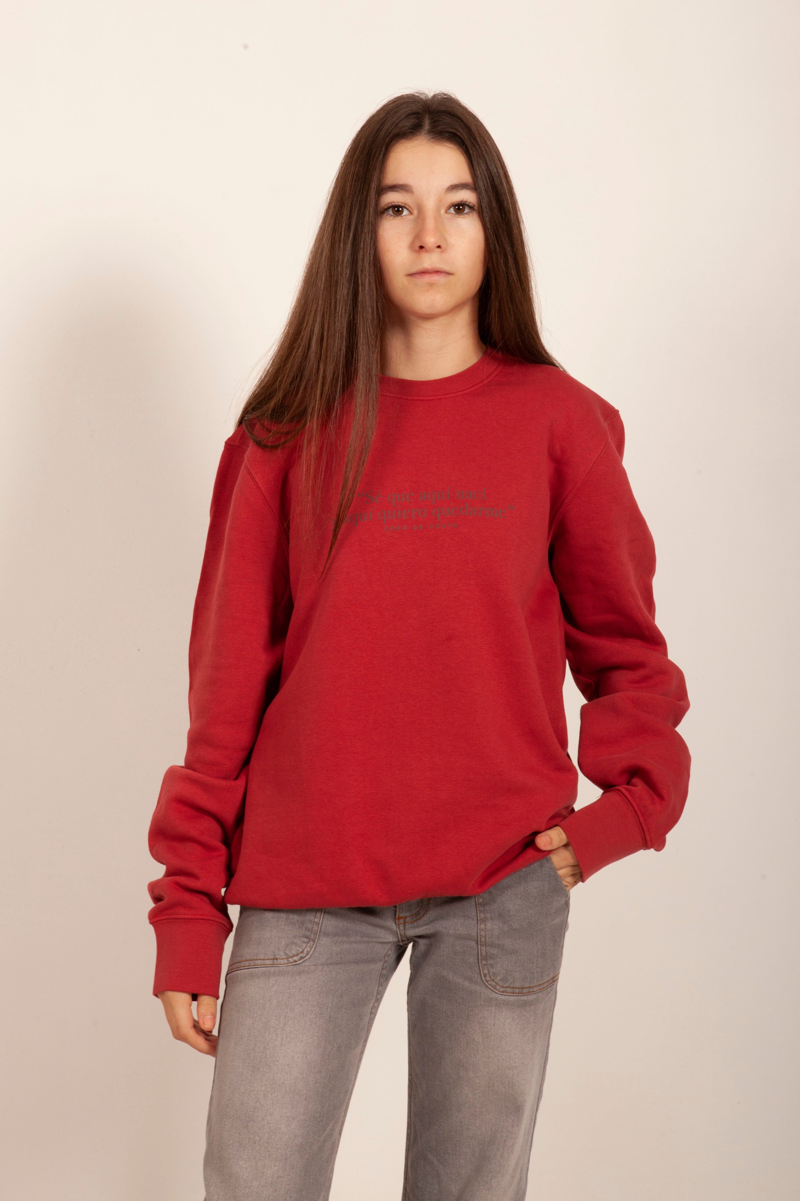 SUDADERA ROJO/GRANATE "LOS LIMONES"